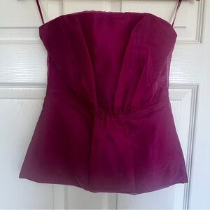 Burgundy Organza Top